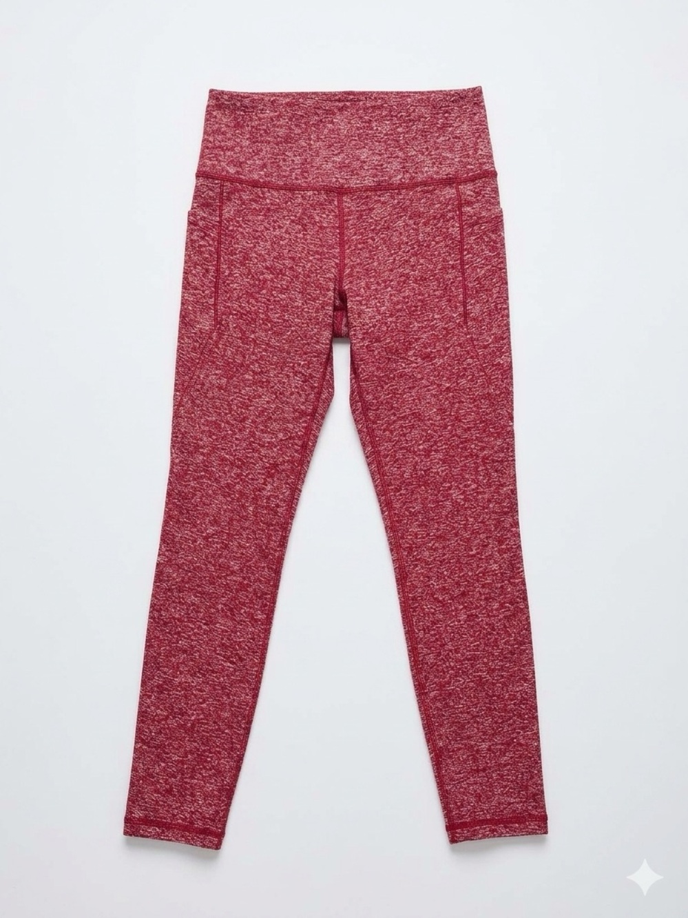 Athleta Salutation Stash Pocket High Rise Leggings Cranberry Red Heather S